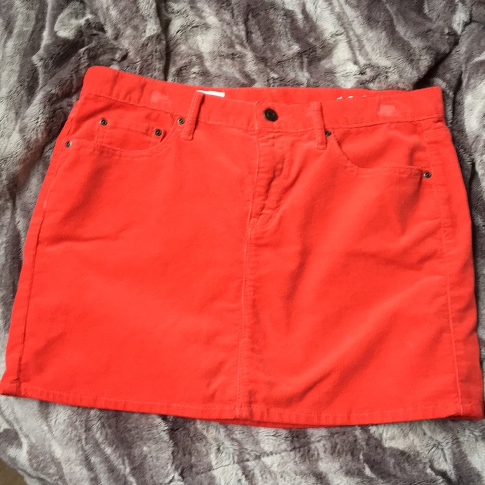 Gap Red Denim Skirt